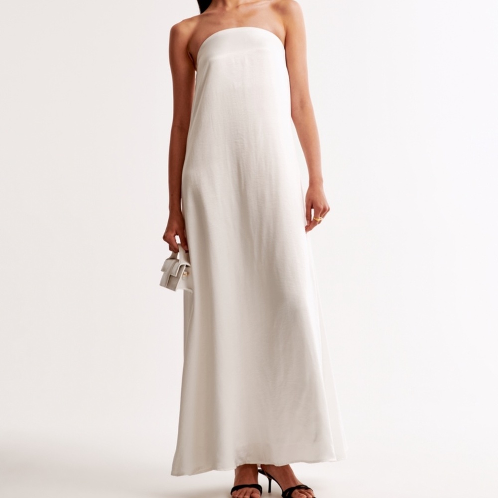 Abercrombie strapless trapeze maxi dress